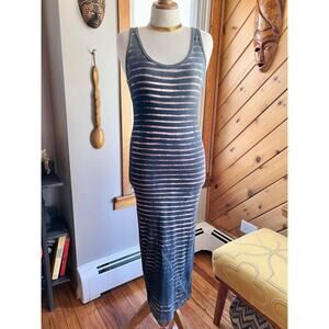 Reverse Tie Dye Striped Designer Bodycon Dress